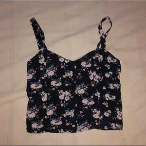 Abercrombie & Fitch floral navy tank top